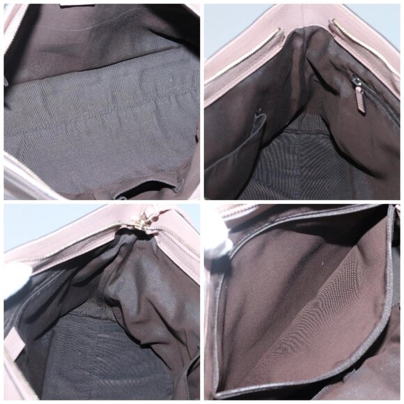 GUCCI Hand Bag Leather Outlet 2way Pink Gold - Picture 14 of 15